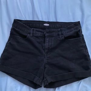 old navy black jean shorts